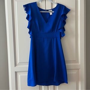 Buckle ruffle short sleeved dress size s